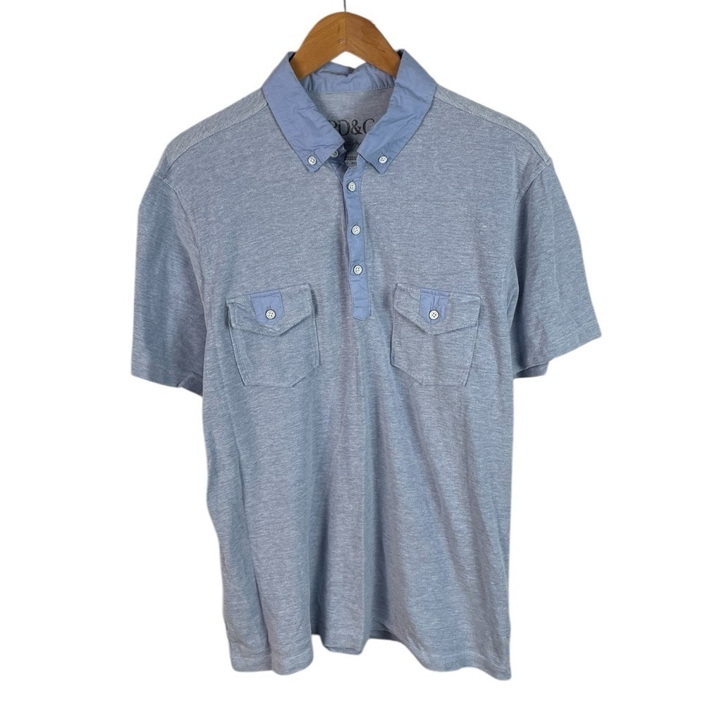 PO230 Men’s Paper Denim & Cloth Pocket Polo Shirt L